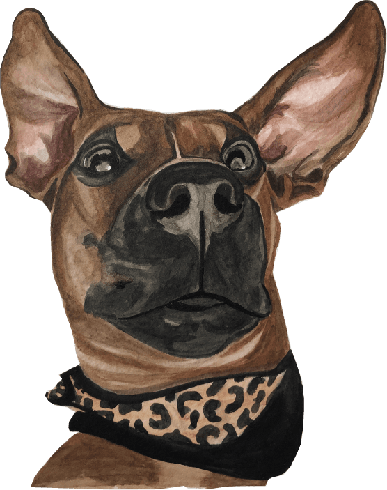 Loyal one watercolour portrait